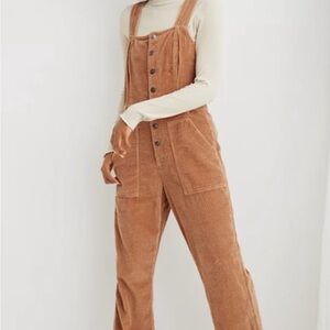 NWT Aerie Tan Corduroy Jumpsuit Large